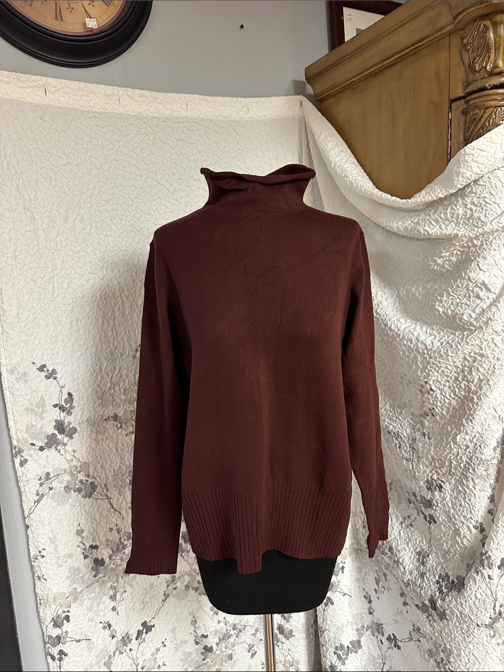French Connection Women's wine Turtleneck Sweater